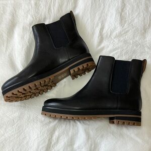 Madewell Black Ankle Boots with Rugged Sole